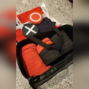 NWOT Travel Large Checkers And Tic Tack Toe In Carry Bag 4 Foot X 4 Foot